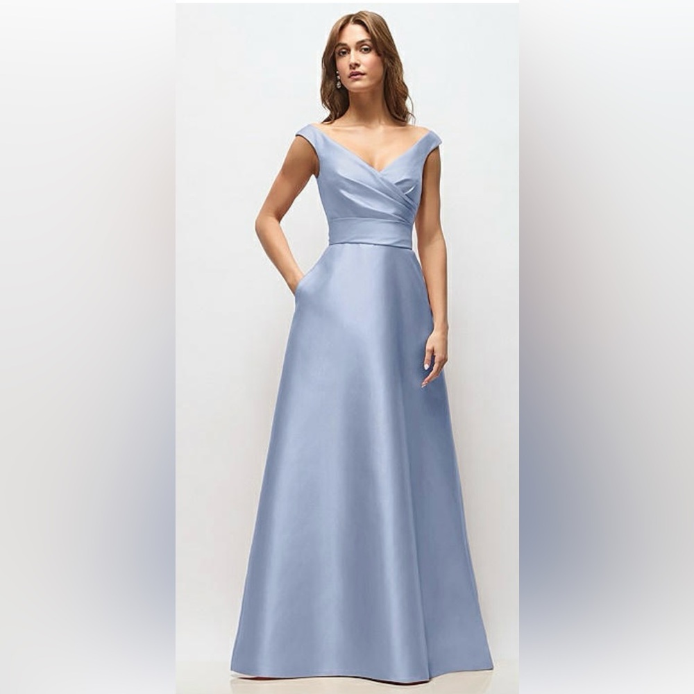 ALFRED SUNG Light Blue Maxi Dress